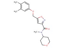 5-[(3,4-dimethylphenoxy)methyl]-N-methyl-N-(tetrahydro-2H-pyran-4-yl)-3-isoxazolecarboxamide