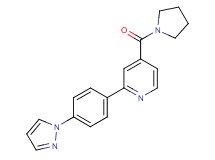 2-[4-(1H-pyrazol-1-yl)phenyl]-4-(pyrrolidin-1-ylcarbonyl)pyridine