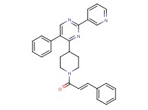 5-phenyl-4-{1-[(2E)-3-phenyl-2-propenoyl]-4-piperidinyl}-2-(3-pyridinyl)pyrimidine