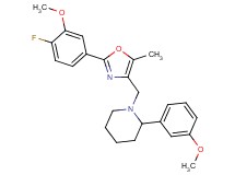 1-{[2-(4-fluoro-3-methoxyphenyl)-5-methyl-1,3-oxazol-4-yl]methyl}-2-(3-methoxyphenyl)piperidine