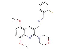 1-[5,8-dimethoxy-2-(4-morpholinyl)-3-quinolinyl]-N-(2-fluorobenzyl)methanamine