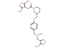 1-[4-({1-[(3,5-dimethyl-4-isoxazolyl)acetyl]-3-piperidinyl}methoxy)phenyl]-N-methyl-N-[(4-methyl-1,2,5-oxadiazol-3-yl)methyl]methanamine