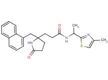 N-[1-(4-methyl-1,3-thiazol-2-yl)ethyl]-3-[2-(1-naphthylmethyl)-5-oxo-2-pyrrolidinyl]propanamide