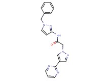 N-(1-benzyl-1H-pyrazol-3-yl)-2-(4-pyrimidin-2-yl-1H-pyrazol-1-yl)acetamide