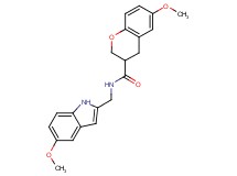 6-methoxy-N-[(5-methoxy-1H-indol-2-yl)methyl]-3-chromanecarboxamide
