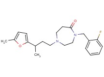 4-(2-fluorobenzyl)-1-[3-(5-methyl-2-furyl)butyl]-1,4-diazepan-5-one