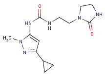 N-(3-cyclopropyl-1-methyl-1H-pyrazol-5-yl)-N'-[2-(2-oxoimidazolidin-1-yl)ethyl]urea