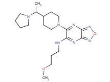 N-(3-methoxypropyl)-6-{4-[1-(1-pyrrolidinyl)ethyl]-1-piperidinyl}[1,2,5]oxadiazolo[3,4-b]pyrazin-5-amine