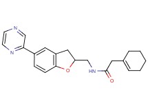 2-(1-cyclohexen-1-yl)-N-{[5-(2-pyrazinyl)-2,3-dihydro-1-benzofuran-2-yl]methyl}acetamide