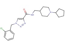 1-(2-chlorobenzyl)-N-[(1-cyclopentyl-4-piperidinyl)methyl]-1H-1,2,3-triazole-4-carboxamide