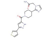 2-[2-(1-{[3-(3-thienyl)-1H-pyrazol-5-yl]carbonyl}piperidin-4-yl)-1H-imidazol-1-yl]acetamide