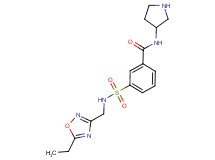 3-({[(5-ethyl-1,2,4-oxadiazol-3-yl)methyl]amino}sulfonyl)-N-pyrrolidin-3-ylbenzamide