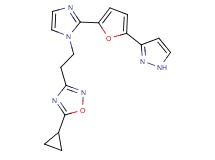 5-cyclopropyl-3-(2-{2-[5-(1H-pyrazol-3-yl)-2-furyl]-1H-imidazol-1-yl}ethyl)-1,2,4-oxadiazole