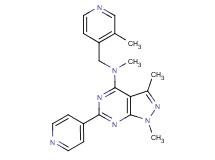 N,1,3-trimethyl-N-[(3-methyl-4-pyridinyl)methyl]-6-(4-pyridinyl)-1H-pyrazolo[3,4-d]pyrimidin-4-amine