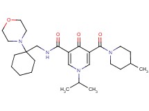 1-isopropyl-5-[(4-methyl-1-piperidinyl)carbonyl]-N-{[1-(4-morpholinyl)cyclohexyl]methyl}-4-oxo-1,4-dihydro-3-pyridinecarboxamide