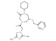 1-cyclohexyl-4-[(3,5-dimethyl-1H-1,2,4-triazol-1-yl)acetyl]-6-(3-pyridinylmethoxy)-1,4-diazepan-2-one