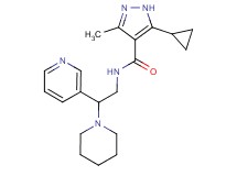 5-cyclopropyl-3-methyl-N-(2-piperidin-1-yl-2-pyridin-3-ylethyl)-1H-pyrazole-4-carboxamide