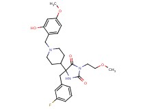 5-(3-fluorobenzyl)-5-[1-(2-hydroxy-4-methoxybenzyl)-4-piperidinyl]-3-(2-methoxyethyl)-2,4-imidazolidinedione
