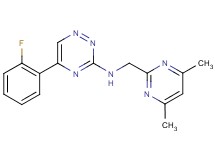 N-[(4,6-dimethyl-2-pyrimidinyl)methyl]-5-(2-fluorophenyl)-1,2,4-triazin-3-amine