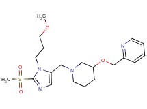 2-{[(1-{[1-(3-methoxypropyl)-2-(methylsulfonyl)-1H-imidazol-5-yl]methyl}-3-piperidinyl)oxy]methyl}pyridine