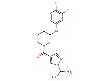 N-(3,4-difluorophenyl)-1-[(1-isopropyl-1H-pyrazol-4-yl)carbonyl]-3-piperidinamine