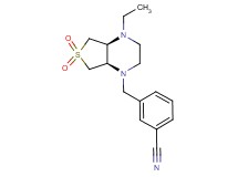 3-{[(4aS*,7aR*)-4-ethyl-6,6-dioxidohexahydrothieno[3,4-b]pyrazin-1(2H)-yl]methyl}benzonitrile