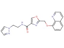 N-[2-(1H-pyrazol-1-yl)ethyl]-2-[(8-quinolinyloxy)methyl]-1,3-oxazole-4-carboxamide