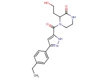 4-{[3-(4-ethylphenyl)-1H-pyrazol-5-yl]carbonyl}-3-(2-hydroxyethyl)piperazin-2-one