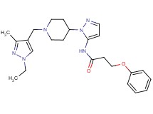 N-(1-{1-[(1-ethyl-3-methyl-1H-pyrazol-4-yl)methyl]-4-piperidinyl}-1H-pyrazol-5-yl)-3-phenoxypropanamide