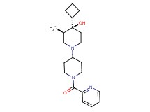 (3R*,4R*)-4-cyclobutyl-3-methyl-1'-(2-pyridinylcarbonyl)-1,4'-bipiperidin-4-ol
