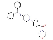 N-(diphenylmethyl)-1-[4-(4-morpholinylcarbonyl)phenyl]-4-piperidinamine