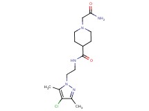 1-(2-amino-2-oxoethyl)-N-[2-(4-chloro-3,5-dimethyl-1H-pyrazol-1-yl)ethyl]-4-piperidinecarboxamide