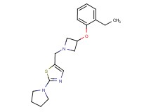 5-{[3-(2-ethylphenoxy)-1-azetidinyl]methyl}-2-(1-pyrrolidinyl)-1,3-thiazole