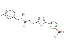 3-[5-(5-acetyl-2-thienyl)-1,3,4-oxadiazol-2-yl]-N-(1-adamantylmethyl)-N-methylpropanamide
