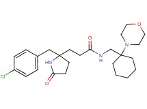3-[2-(4-chlorobenzyl)-5-oxo-2-pyrrolidinyl]-N-{[1-(4-morpholinyl)cyclohexyl]methyl}propanamide