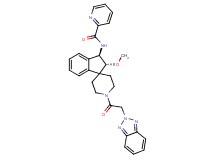 N-[(2R*,3R*)-1'-(2H-1,2,3-benzotriazol-2-ylacetyl)-2-methoxy-2,3-dihydrospiro[indene-1,4'-piperidin]-3-yl]-2-pyridinecarboxamide