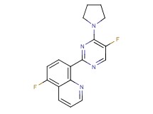 5-fluoro-8-(5-fluoro-4-pyrrolidin-1-ylpyrimidin-2-yl)quinoline