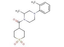 1-[(1,1-dioxidotetrahydro-2H-thiopyran-4-yl)carbonyl]-2-methyl-4-(2-methylphenyl)piperazine