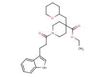 ethyl 1-[3-(1H-indol-3-yl)propanoyl]-4-(tetrahydro-2H-pyran-2-ylmethyl)-4-piperidinecarboxylate