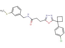 3-{5-[1-(4-chlorophenyl)cyclobutyl]-1,3,4-oxadiazol-2-yl}-N-[3-(methylthio)benzyl]propanamide