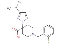 1-(2-fluorobenzyl)-4-(3-isopropyl-1H-pyrazol-1-yl)piperidine-4-carboxylic acid