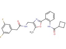 N-{2-[4-({[(3,5-difluorophenyl)acetyl]amino}methyl)-5-methyl-1,3-oxazol-2-yl]phenyl}cyclobutanecarboxamide