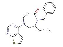 4-benzyl-3-ethyl-1-thieno[2,3-d]pyrimidin-4-yl-1,4-diazepan-5-one