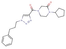 1-cyclopentyl-4-{[1-(3-phenylpropyl)-1H-1,2,3-triazol-4-yl]carbonyl}-2-piperazinone