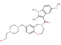 2-[4-({4-[(5-methoxy-1,2-dimethyl-1H-indol-3-yl)carbonyl]-2,3,4,5-tetrahydro-1,4-benzoxazepin-7-yl}methyl)-1-piperazinyl]ethanol
