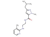 3-isobutyl-1-methyl-N-{2-[(3-methyl-2-pyridinyl)amino]ethyl}-1H-pyrazole-5-carboxamide