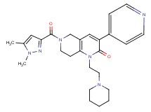 6-[(1,5-dimethyl-1H-pyrazol-3-yl)carbonyl]-1-[2-(1-piperidinyl)ethyl]-3-(4-pyridinyl)-5,6,7,8-tetrahydro-1,6-naphthyridin-2(1H)-one