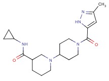 N-cyclopropyl-1'-[(3-methyl-1H-pyrazol-5-yl)carbonyl]-1,4'-bipiperidine-3-carboxamide