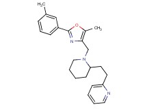 2-[2-(1-{[5-methyl-2-(3-methylphenyl)-1,3-oxazol-4-yl]methyl}-2-piperidinyl)ethyl]pyridine