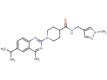 1-(6-isopropyl-4-methyl-2-quinazolinyl)-N-[(1-methyl-1H-pyrazol-4-yl)methyl]-4-piperidinecarboxamide